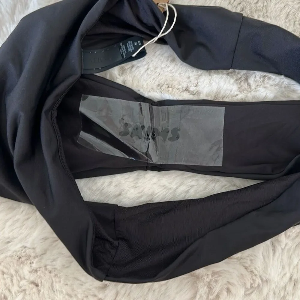 SKIMS Signature Swim Mid Waist Bottom Onyx
